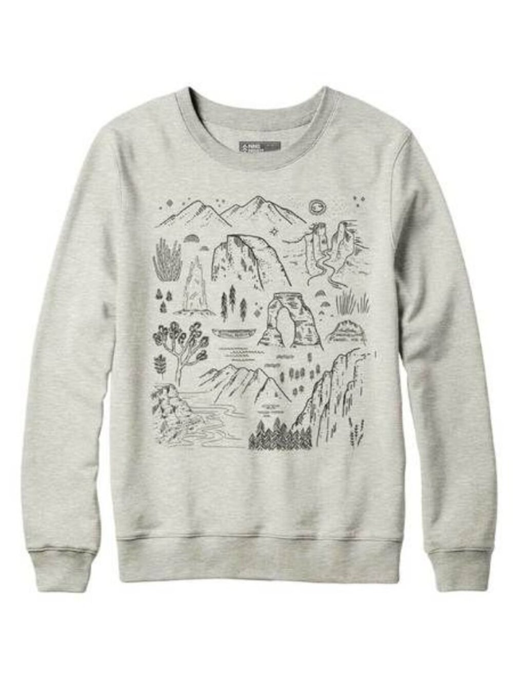 Parks Project National Parks Crewneck Sweatshirt – Size XXL – Heather Grey